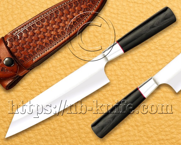 Personalized Stainless Steel Chef Knife | Custom Handmade Kitchen Bunka Knife | Micarta Handle | Leather Sheath | Damascus Pen | Wooden Gift Box